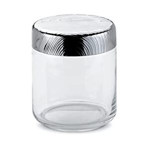 Alessi Veneer PU05 / 75 Pot de Cuisine de Design Hermétique, en Verre avec Couvercle en Acier Inoxydable 18/10 avec Décoration en Relief - Publicité Alessi Veneer PU05 / 75 Pot de Cuisine de Design Hermétique, en Verre avec Couvercle en Acier Inoxydable 18/10 avec Décoration en Relief - Publicité