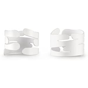 Alessi Barkring BM17S2 W Set de Deux Porte-Serviettes Design avec Décoration d'Inspiration Naturelle, en Acier Coloré avec Résine Epoxy, Blanc - Publicité Alessi Barkring BM17S2 W Set de Deux Porte-Serviettes Design avec Décoration d'Inspiration Naturelle, en Acier Coloré avec Résine Epoxy, Blanc - Publicité