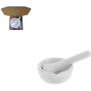 Will Like Ensemble mortier et pilon, petit ensemble en porcelaine, bol à pesto, idéal pour la maison et le laboratoire (60mm) - Publicité Will Like Ensemble mortier et pilon, petit ensemble en porcelaine, bol à pesto, idéal pour la maison et le laboratoire (60mm) - Publicité