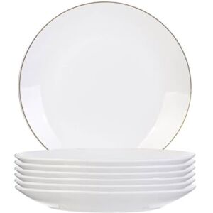 AltoBuy Set de 6 Assiettes à Dessert Blanches en Porcelaine avec liseré doré (Ø20cm) Aura - Publicité AltoBuy Set de 6 Assiettes à Dessert Blanches en Porcelaine avec liseré doré (Ø20cm) Aura - Publicité