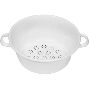 Riess, 0328-033, passoire à légumes, CLASSIC-BLANC, diamètre 26 cm, hauteur 11,5 cm, émail, blanc, passoire multifonction, avec 2 poignées - Publicité Riess, 0328-033, passoire à légumes, CLASSIC-BLANC, diamètre 26 cm, hauteur 11,5 cm, émail, blanc, passoire multifonction, avec 2 poignées - Publicité