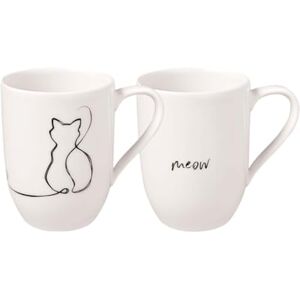 Villeroy & Boch Statement, Lot De 2 Mugs « Cat », 280 Ml, Porcelaine Premium, Blanc - Publicité Villeroy & Boch Statement, Lot De 2 Mugs « Cat », 280 Ml, Porcelaine Premium, Blanc - Publicité