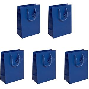 Sigel GT504 Lot de 5 sacs cadeaux, moyenne, 23 x 17 cm, mat, bleu foncé - Publicité Sigel GT504 Lot de 5 sacs cadeaux, moyenne, 23 x 17 cm, mat, bleu foncé - Publicité