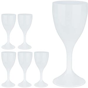 Relaxdays Verre à vin en Plastique, Lot de 6, Plastique Robuste, sans BPA, 250 ML, réutilisable, Camping, Blanc - Publicité Relaxdays Verre à vin en Plastique, Lot de 6, Plastique Robuste, sans BPA, 250 ML, réutilisable, Camping, Blanc - Publicité