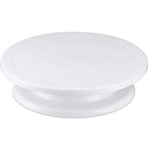 Comforty Plateau à gâteau rotatif 28 cm Blanc, Plateau tournant pour gâteau pour dessert - Publicité Comforty Plateau à gâteau rotatif 28 cm Blanc, Plateau tournant pour gâteau pour dessert - Publicité