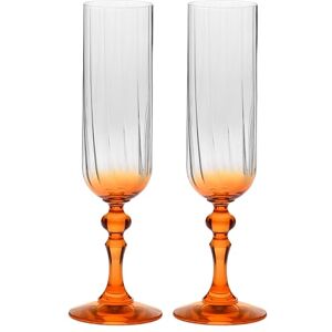 Krosno Flûtes à Champagne 220 ml avec pied orange, lot de 2 – pour mocktails, Mimosa, Prosecco, Cava et Spritz – cristal sans plomb – compatibles lave-vaisselle – Bubble Celebration Moments - Publicité Krosno Flûtes à Champagne 220 ml avec pied orange, lot de 2 – pour mocktails, Mimosa, Prosecco, Cava et Spritz – cristal sans plomb – compatibles lave-vaisselle – Bubble Celebration Moments - Publicité