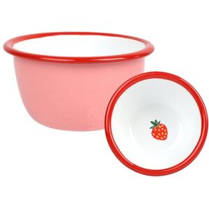 Talking Tables Bon Appetit Bol en émail à la fraise - Rose - Publicité Talking Tables Bon Appetit Bol en émail à la fraise - Rose - Publicité