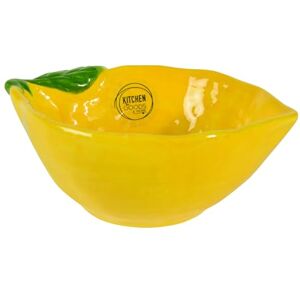 Decoris Bol 16 x 6 cm en céramique en forme de citron Bols et bols Bol de service, salade, dessert, céréales, fruits Bol décoratif printemps et été Vaisselle à fruits jaune vert - Publicité Decoris Bol 16 x 6 cm en céramique en forme de citron Bols et bols Bol de service, salade, dessert, céréales, fruits Bol décoratif printemps et été Vaisselle à fruits jaune vert - Publicité