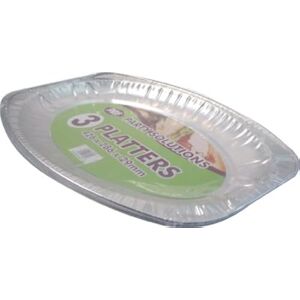 PPS Lot de 3 Plateaux jetables en Aluminium Plat de Service pour Traiteur 44 x 29 cm - Publicité PPS Lot de 3 Plateaux jetables en Aluminium Plat de Service pour Traiteur 44 x 29 cm - Publicité