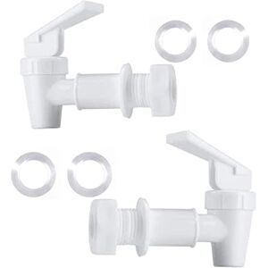 Etomvoop Lot de 2/4 robinets de rechange en plastique, distributeur d'eau de type poussoir Réutilisables Bec verseur à levier Pour boissons Blanc - Publicité Etomvoop Lot de 2/4 robinets de rechange en plastique, distributeur d'eau de type poussoir Réutilisables Bec verseur à levier Pour boissons Blanc - Publicité