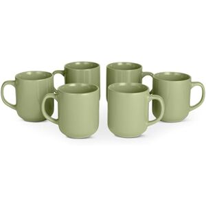 Amazon Basics Mugs en Grès Émaillé, Lot de 6 Pièces, 47,3cl, Compatible Micro-Ondes et Lave-Vaisselle, Couleur Olive - Publicité Amazon Basics Mugs en Grès Émaillé, Lot de 6 Pièces, 47,3cl, Compatible Micro-Ondes et Lave-Vaisselle, Couleur Olive - Publicité