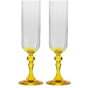 Krosno Flûtes à Champagne 220 ml avec pied jaune, lot de 2 – pour mocktails, Mimosa, Prosecco, Cava et Spritz – cristal sans plomb – compatibles lave-vaisselle – Bubble Celebration Moments - Publicité Krosno Flûtes à Champagne 220 ml avec pied jaune, lot de 2 – pour mocktails, Mimosa, Prosecco, Cava et Spritz – cristal sans plomb – compatibles lave-vaisselle – Bubble Celebration Moments - Publicité