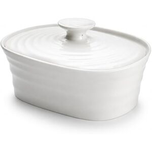 Portmeirion - CPW76824 - Blanc - Beurrier à couvercle - Publicité Portmeirion - CPW76824 - Blanc - Beurrier à couvercle - Publicité