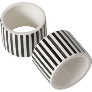 Boltze Soho 2049573 Ronds de Serviette (2 pièces, Couleur Noir/Blanc, en céramique, L x l x H : 5 x 5 x 3,8 cm, Rond, rayé, Passe au Lave-Vaisselle, Porte-Serviettes, Accessoires de Table) - Publicité Boltze Soho 2049573 Ronds de Serviette (2 pièces, Couleur Noir/Blanc, en céramique, L x l x H : 5 x 5 x 3,8 cm, Rond, rayé, Passe au Lave-Vaisselle, Porte-Serviettes, Accessoires de Table) - Publicité