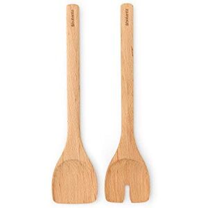 Brabantia Kit de 2 Serveurs à Salade en Bois Profile - Publicité Brabantia Kit de 2 Serveurs à Salade en Bois Profile - Publicité
