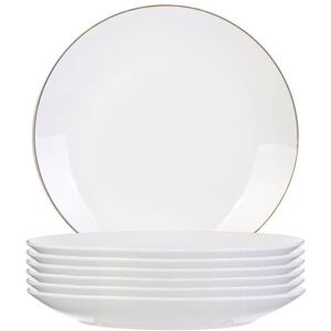 AltoBuy Set de 6 Assiettes Plates Blanches en Porcelaine avec liseré doré (Ø26,5 cm) Aura - Publicité AltoBuy Set de 6 Assiettes Plates Blanches en Porcelaine avec liseré doré (Ø26,5 cm) Aura - Publicité