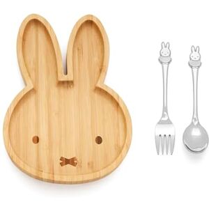 Assiette en bambou Miffy et 2 couverts - Assiette - Publicité Assiette en bambou Miffy et 2 couverts - Assiette - Publicité