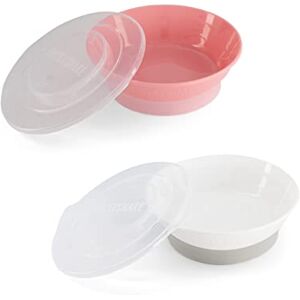 Twistshake Bol Pour Bébé Avec Couvercle Hermétique Lot de 2 Sans BPA Assiette d'Apprentissage De l'Alimentation Pour Enfants Bol à Céréales Rose Blanc - Publicité Twistshake Bol Pour Bébé Avec Couvercle Hermétique Lot de 2 Sans BPA Assiette d'Apprentissage De l'Alimentation Pour Enfants Bol à Céréales Rose Blanc - Publicité