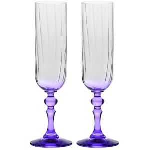 Krosno Flûtes à Champagne 220 ml avec pied violet, lot de 2 – pour mocktails, Mimosa, Prosecco, Cava et Spritz – cristal sans plomb – compatibles lave-vaisselle – Bubble Celebration Moments - Publicité Krosno Flûtes à Champagne 220 ml avec pied violet, lot de 2 – pour mocktails, Mimosa, Prosecco, Cava et Spritz – cristal sans plomb – compatibles lave-vaisselle – Bubble Celebration Moments - Publicité