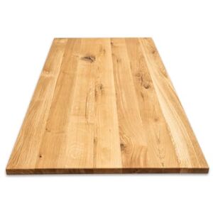 LUMBERLAND Plateau de table en bois massif de chêne sauvage, bords droits (120 x 60 cm) - Publicité LUMBERLAND Plateau de table en bois massif de chêne sauvage, bords droits (120 x 60 cm) - Publicité
