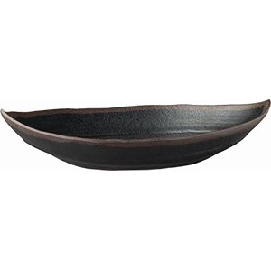 APS MARONE - Assiette de service - noire - 25,5 x 14 cm - 5,5 cm de haut - Publicité APS MARONE - Assiette de service - noire - 25,5 x 14 cm - 5,5 cm de haut - Publicité