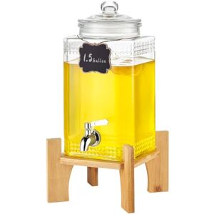 VEVOR Distributeur de Boissons de 5,5 L, Fontaine à Eau en Verre Alimentaire avec Support, Robinet en Acier Inoxydable, Distribution de Jus Limonade Thé Glacé, pour Restaurants, Hôtels, Cafés, Soirées - Publicité VEVOR Distributeur de Boissons de 5,5 L, Fontaine à Eau en Verre Alimentaire avec Support, Robinet en Acier Inoxydable, Distribution de Jus Limonade Thé Glacé, pour Restaurants, Hôtels, Cafés, Soirées - Publicité