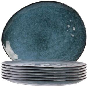AltoBuy Set de 6 Assiettes Plates Galet en céramique au grés du Temps Bleu (27.5x23cm) Galet - Publicité AltoBuy Set de 6 Assiettes Plates Galet en céramique au grés du Temps Bleu (27.5x23cm) Galet - Publicité