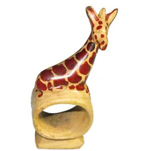 Friendly Trading Rond de serviette en bois d'olivier Girafe Support pour serviettes de table design fabriqué à la main - Publicité Friendly Trading Rond de serviette en bois d'olivier Girafe Support pour serviettes de table design fabriqué à la main - Publicité