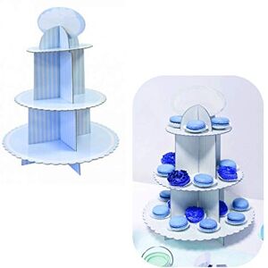 HOBI Présentoir à Cupcake 3 étages Bleu, h. 39,5 cm, Support à gâteaux pour Baby Shower - Publicité HOBI Présentoir à Cupcake 3 étages Bleu, h. 39,5 cm, Support à gâteaux pour Baby Shower - Publicité