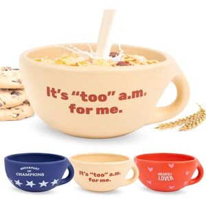 fisura. Fisura – Bol petit-déjeuner original "It's Too A.M.". Tasse à café beige 490 ml. Grand bol céramique pour café, muesli ou chocolat chaud. 16,5 cm x 7,5 cm - Publicité fisura. Fisura – Bol petit-déjeuner original "It's Too A.M.". Tasse à café beige 490 ml. Grand bol céramique pour café, muesli ou chocolat chaud. 16,5 cm x 7,5 cm - Publicité