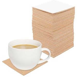 SENJEOK Lot de 150 feuilles de liège autocollantes carrées de 2 mm, 10,2 x 10,2 cm pour loisirs créatifs, sous-verres, décoration murale - Publicité SENJEOK Lot de 150 feuilles de liège autocollantes carrées de 2 mm, 10,2 x 10,2 cm pour loisirs créatifs, sous-verres, décoration murale - Publicité