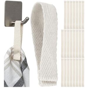 Your Day Mate Porte-serviettes à coudre, 24 pièces, 150 x 12 mm boucles, en blanc, en coton, extrémités repliées et cousues, set de supports pour torchons, serviettes, chiffons, décoration, camping - Publicité Your Day Mate Porte-serviettes à coudre, 24 pièces, 150 x 12 mm boucles, en blanc, en coton, extrémités repliées et cousues, set de supports pour torchons, serviettes, chiffons, décoration, camping - Publicité