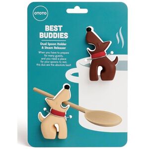 OTOTO - Best Bud Dogs Silicone Steam Release & Spoon Holder Set - Publicité OTOTO - Best Bud Dogs Silicone Steam Release & Spoon Holder Set - Publicité