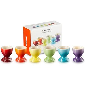 LE CREUSET Set de 6 Coquetier à pied en grès, 9 g, Arc-en-ciel, 79067008359030 - Publicité LE CREUSET Set de 6 Coquetier à pied en grès, 9 g, Arc-en-ciel, 79067008359030 - Publicité