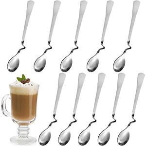 Forreen Cuillères à Confiture, 10 Pièces Cuillères à Café en Acier Inoxydable Cuillère à Miel Cuillère à Latte Macchiato avec Poignée Courbée pour Maisons Cafés Magasins de Desserts - Publicité Forreen Cuillères à Confiture, 10 Pièces Cuillères à Café en Acier Inoxydable Cuillère à Miel Cuillère à Latte Macchiato avec Poignée Courbée pour Maisons Cafés Magasins de Desserts - Publicité
