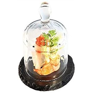 APS GH408 Plateau en ardoise avec cloche en verre Hauteur 80 mm - Publicité APS GH408 Plateau en ardoise avec cloche en verre Hauteur 80 mm - Publicité