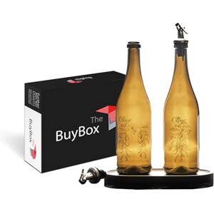 GOSOYO Lot de 2 750ml/25oz Bouteille Huile Olive Bec Verseur, Distributeurs d'huile d'olive et de Vinaigre, Distributeur d'huile d'olive en verre avec Plateau en Bois, Bouteille d'huile avec Distributeur - Publicité GOSOYO Lot de 2 750ml/25oz Bouteille Huile Olive Bec Verseur, Distributeurs d'huile d'olive et de Vinaigre, Distributeur d'huile d'olive en verre avec Plateau en Bois, Bouteille d'huile avec Distributeur - Publicité