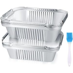 iguTrail Lot de 30 barquettes de barbecue en aluminium avec couvercle, 600 ml, 16 x 13 x 4,9 cm, jetables, pour griller, cuire et cuisiner - Publicité iguTrail Lot de 30 barquettes de barbecue en aluminium avec couvercle, 600 ml, 16 x 13 x 4,9 cm, jetables, pour griller, cuire et cuisiner - Publicité