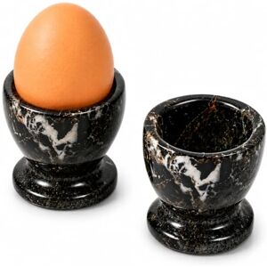 British Fossils Lot de 2 coquetiers en marbre et sculptés à la main, Black Marble - Publicité British Fossils Lot de 2 coquetiers en marbre et sculptés à la main, Black Marble - Publicité