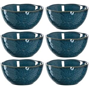 LEONARDO Matera 018582 Lot de 6 bols à dessert, à céréales, à collation, en céramique, passent au lave-vaisselle, bleu, Ø 12 cm, 380 ml - Publicité LEONARDO Matera 018582 Lot de 6 bols à dessert, à céréales, à collation, en céramique, passent au lave-vaisselle, bleu, Ø 12 cm, 380 ml - Publicité