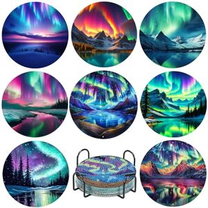 Musevial Kit de 8 sous-verres diamant – Ensemble de peinture 5D rond pour adultes et débutants – Aurora DIY Arts et Artisanat Cadeaux - Publicité Musevial Kit de 8 sous-verres diamant – Ensemble de peinture 5D rond pour adultes et débutants – Aurora DIY Arts et Artisanat Cadeaux - Publicité