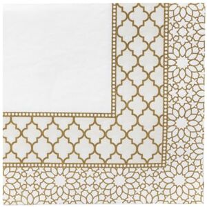 Talking Tables Gold Tile Paper Napkins - Serviettes - Publicité Talking Tables Gold Tile Paper Napkins - Serviettes - Publicité