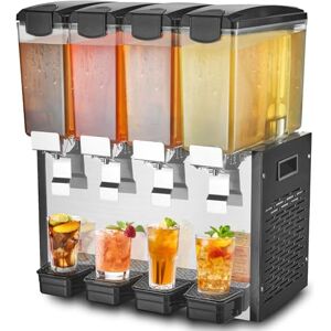 VEVOR Distributeur de Boissons Commercial 4 Réservoirs de 10 L, Fontaine à Eau 430 W, Distribution de Jus Limonade Thé Glacé, Température de Refroidissement 7-12 ℃, pour Restaurant, Hôtel, Café - Publicité VEVOR Distributeur de Boissons Commercial 4 Réservoirs de 10 L, Fontaine à Eau 430 W, Distribution de Jus Limonade Thé Glacé, Température de Refroidissement 7-12 ℃, pour Restaurant, Hôtel, Café - Publicité