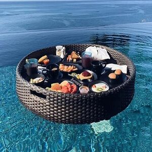 XDLYWUZIQ Plateau Flottant, Plateau De Petit-Déjeuner élégant Pour Table Et Bar, Spas, Bain Et Fêtes Plateau Flottant Pour Piscine Servant Des Boissons, De La Nourriture Sur L'eau,60*60*20-Black - Publicité XDLYWUZIQ Plateau Flottant, Plateau De Petit-Déjeuner élégant Pour Table Et Bar, Spas, Bain Et Fêtes Plateau Flottant Pour Piscine Servant Des Boissons, De La Nourriture Sur L'eau,60*60*20-Black - Publicité