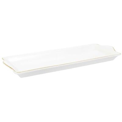 AltoBuy Plat de Service Rectangulaire en Porcelaine Liseré Doré 31x15 cm Class - Publicité AltoBuy Plat de Service Rectangulaire en Porcelaine Liseré Doré 31x15 cm Class - Publicité