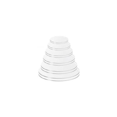 Adoorniequea Lot de 2 disques à gâteau ronds en acrylique lavable et transparent 16 cm - Publicité Adoorniequea Lot de 2 disques à gâteau ronds en acrylique lavable et transparent 16 cm - Publicité