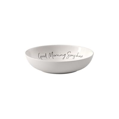 Villeroy & Boch Statement, Assiette Creuse « Good Morning Sunshine », ⌀18 Cm, Porcelaine Premium, Blanc - Publicité Villeroy & Boch Statement, Assiette Creuse « Good Morning Sunshine », ⌀18 Cm, Porcelaine Premium, Blanc - Publicité