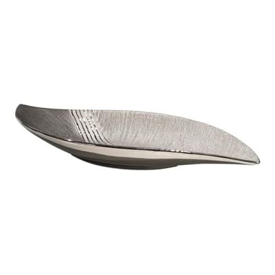 Gilde Bol décoratif moderne pour clés En céramique Couleur : gris argenté Longueur : 48,5 cm - Publicité Gilde Bol décoratif moderne pour clés En céramique Couleur : gris argenté Longueur : 48,5 cm - Publicité