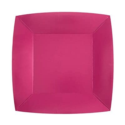 Santex mariage Générique 10 ASSIETTES CARTON BIO CARRÉES 23CM ROSE FUCHSIA - Publicité Santex mariage Générique 10 ASSIETTES CARTON BIO CARRÉES 23CM ROSE FUCHSIA - Publicité