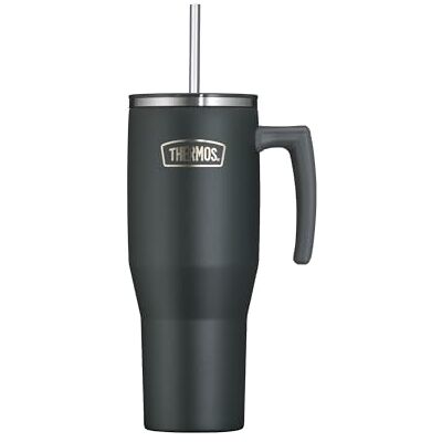 Thermos REFRESHING SERIES Gobelet isotherme 1,1 l Noir mat Avec paille et poignée Pour les déplacements, le travail ou la maison Double paroi en acier inoxydable neutre au goût - Publicité Thermos REFRESHING SERIES Gobelet isotherme 1,1 l Noir mat Avec paille et poignée Pour les déplacements, le travail ou la maison Double paroi en acier inoxydable neutre au goût - Publicité